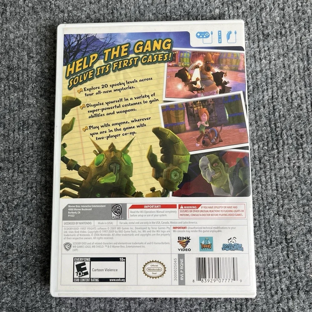 Scooby-Doo First‎ Frights Nintendo Wii CIB TESTED WORKS!